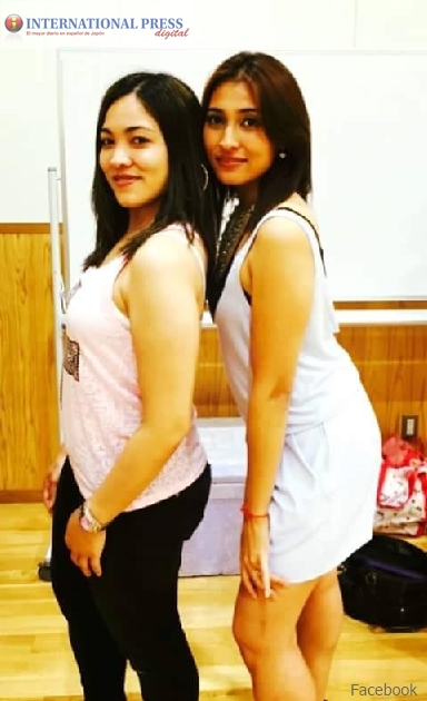 Las hermanas Michelle (izq) y Akemy Amarilha Maruyama.